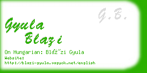 gyula blazi business card